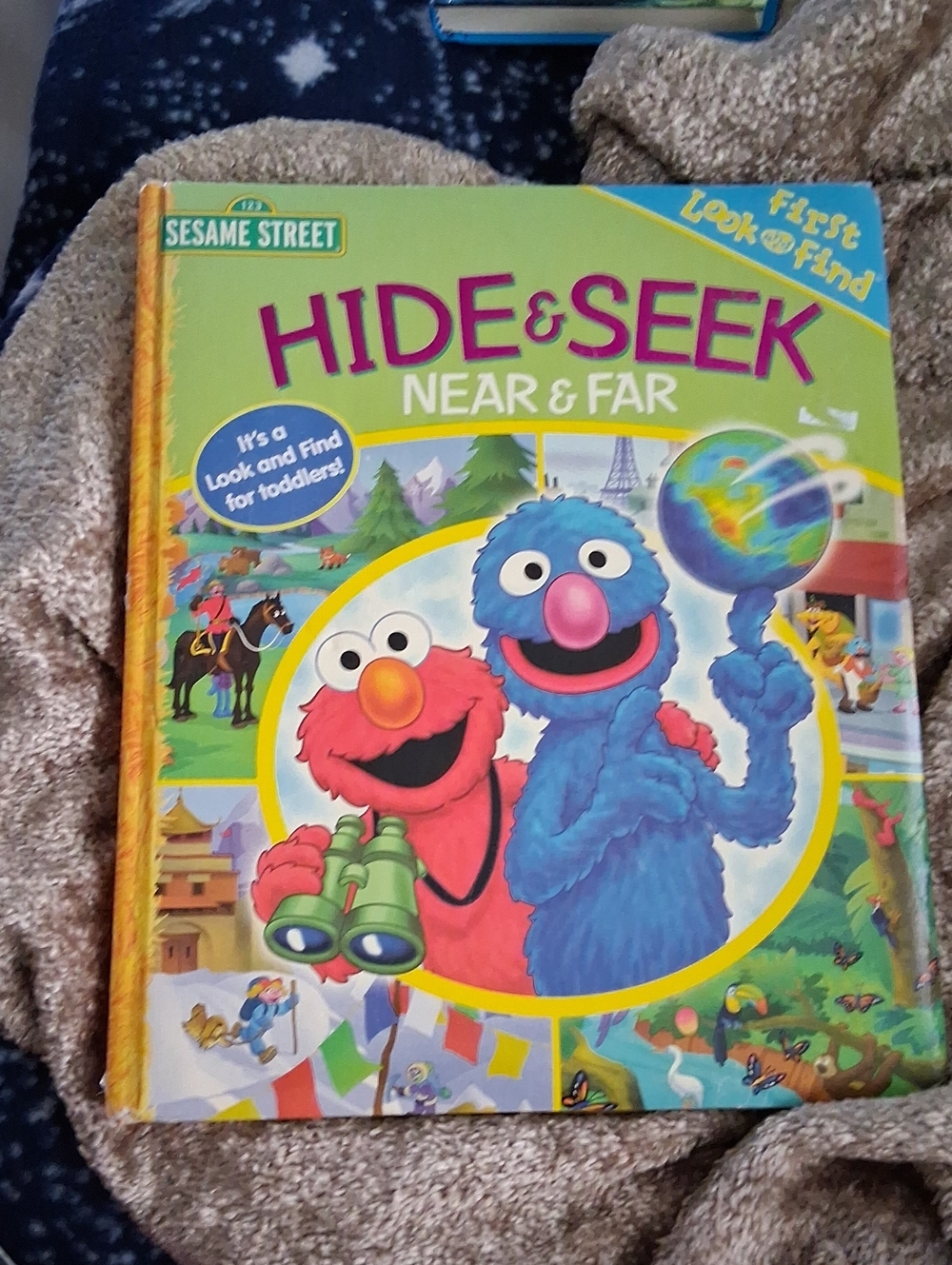 Sesame Street Hide & Seek Near & Far Board Book - Green, Blue, Red